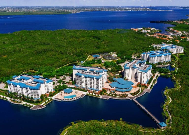 Aerial view of the entire Shell Point Retirement Community in Fort Myers, FL