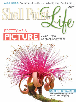 Magazine cover of Shell Point life covered a story of photo contest show in Fort Myers, FL