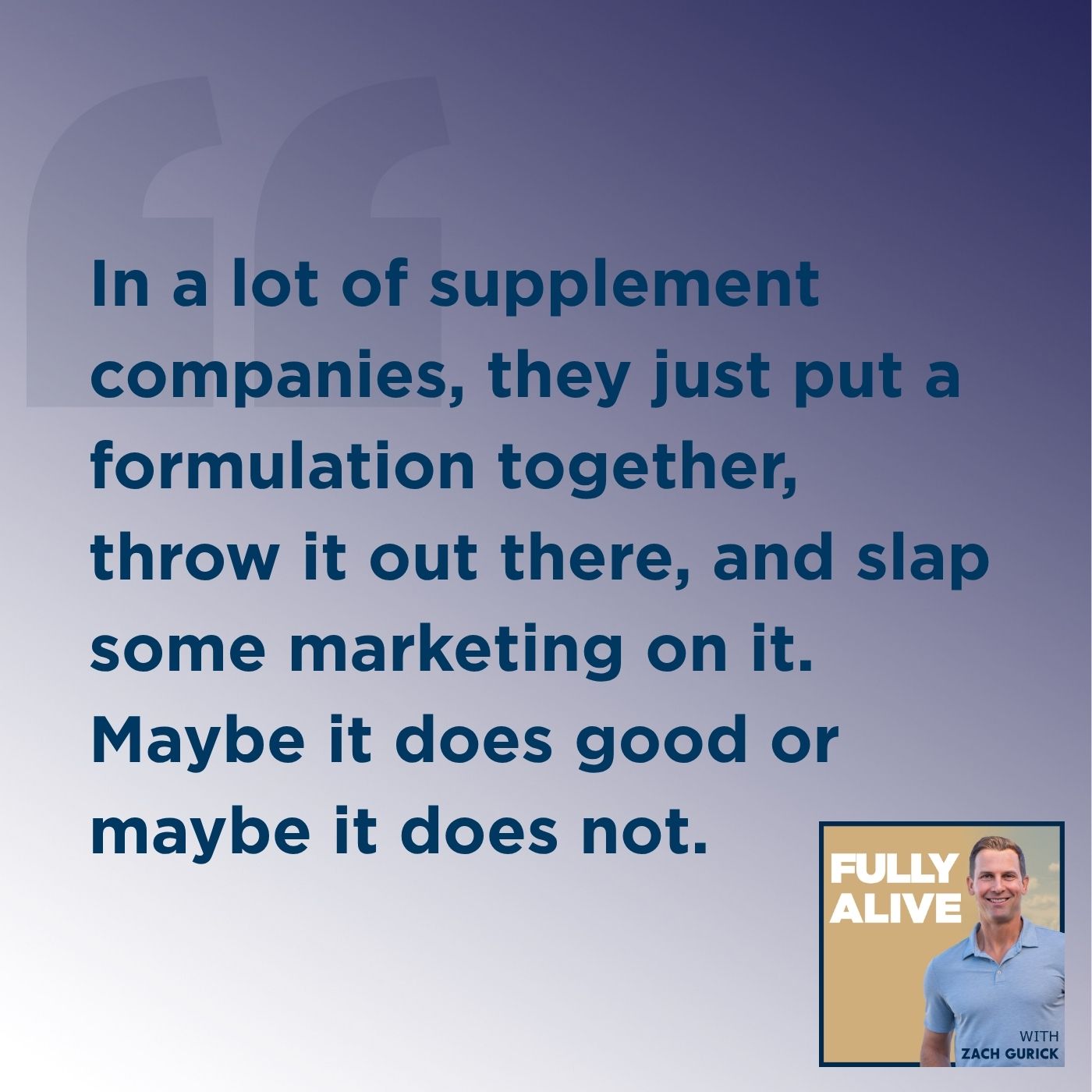 Fully Alive: Unlocking the secrets to your healthier, happier, longer life - Zach Gurick | Chris Mirabile | Longevity Supplement