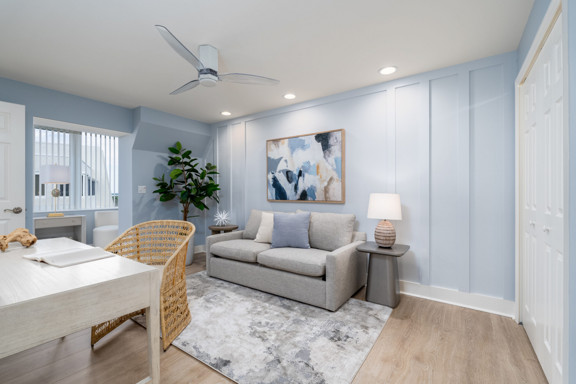 The den at the Junonia Model Home at Shell Point Retirement Community