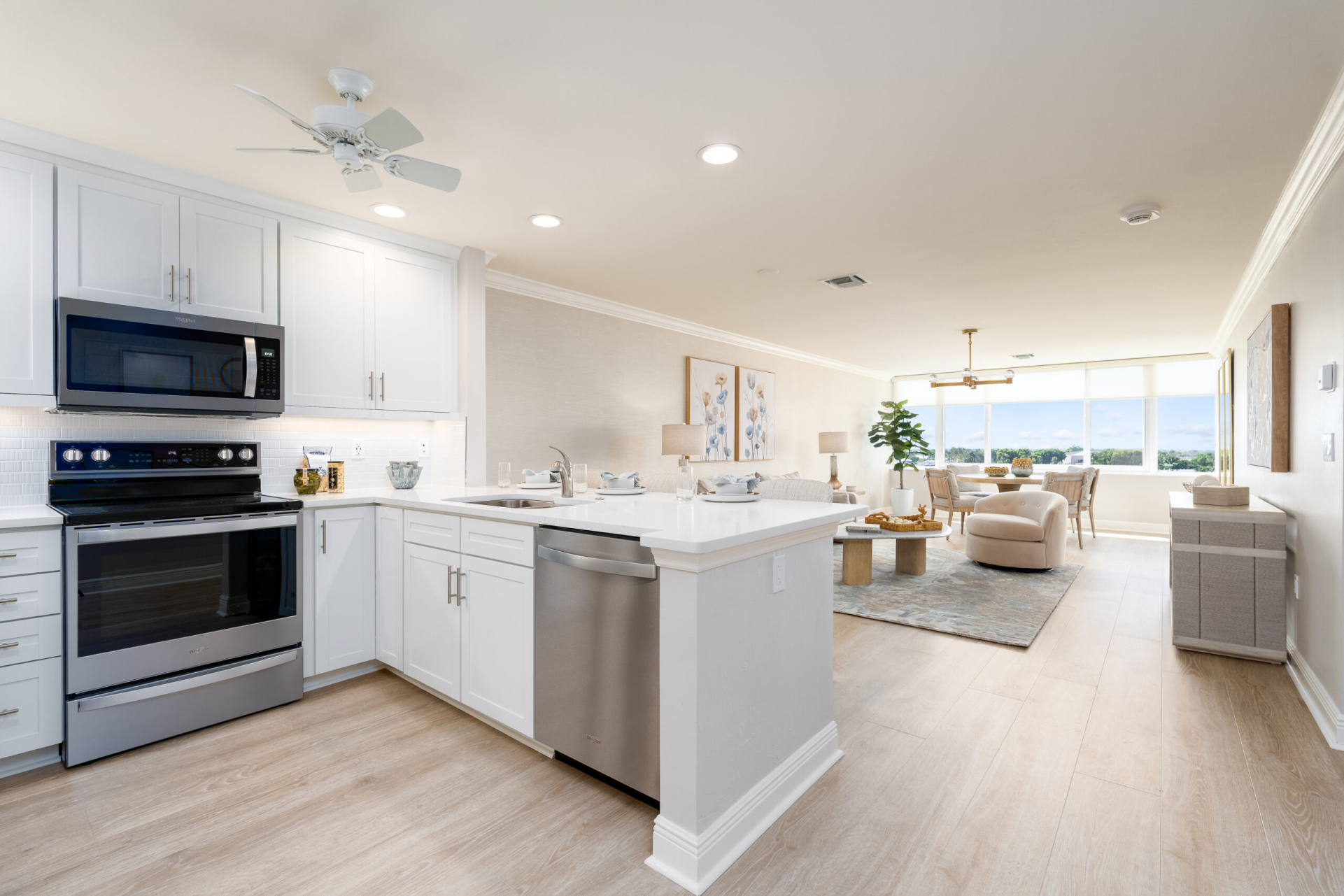 The living room in the Junonia Model Home at Shell Point Retirement Community