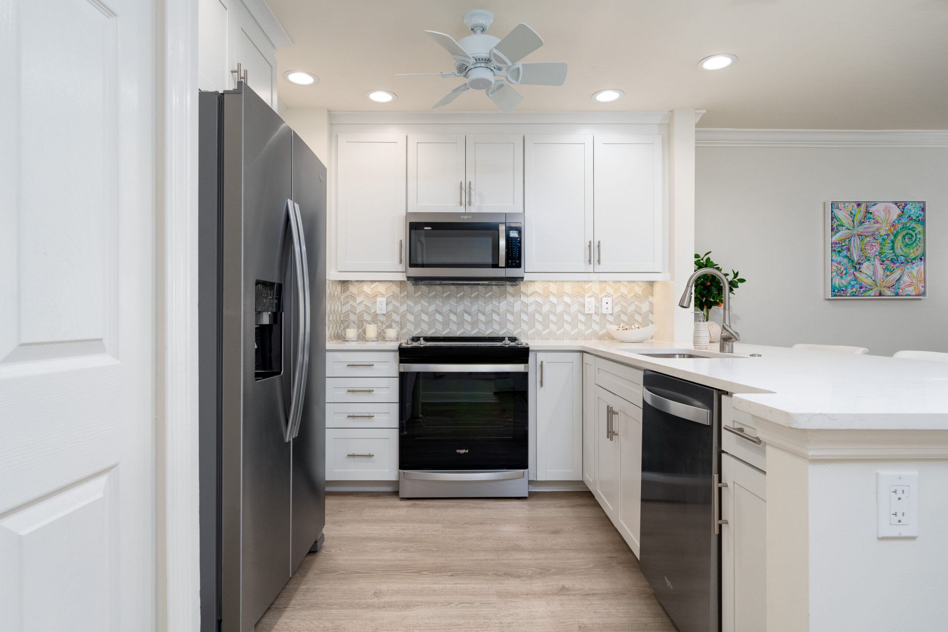 The kitchen at the Junonia Model Home at Shell Point Retirement Community